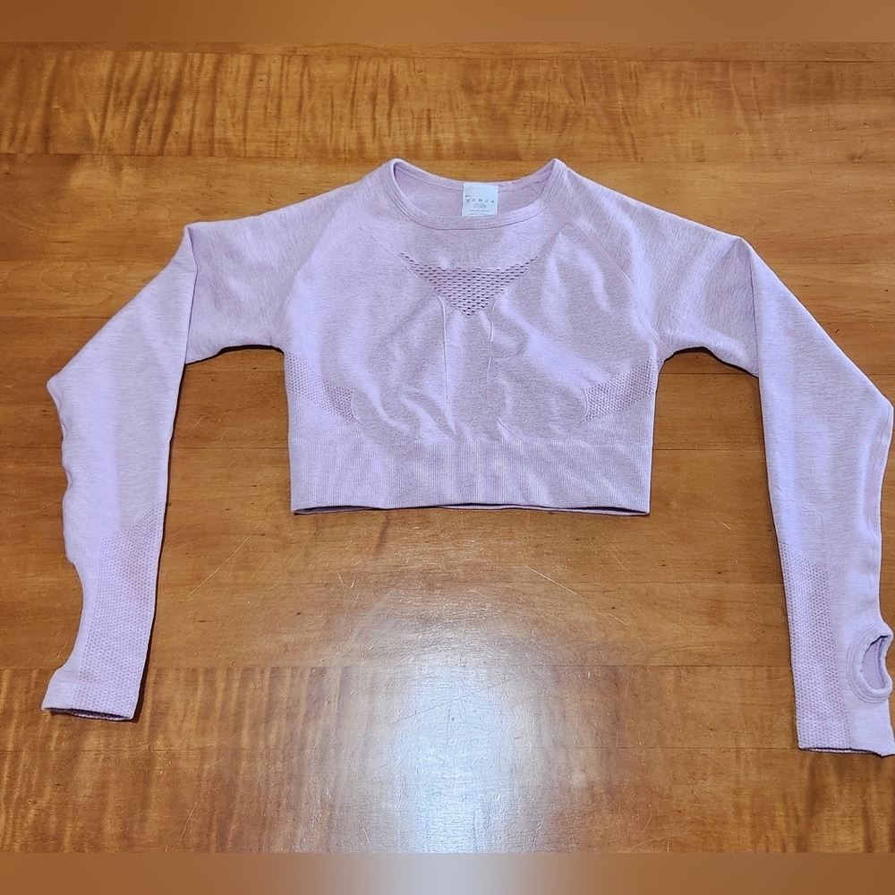 AYBL Motion Seamless Long Sleeve Crop Top Athletic Small